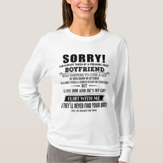 Boyfriend He Was Born in October T-Shirt