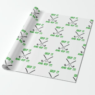 Boyfriend Husband Christmas Birthday Golfing Wrapping Paper