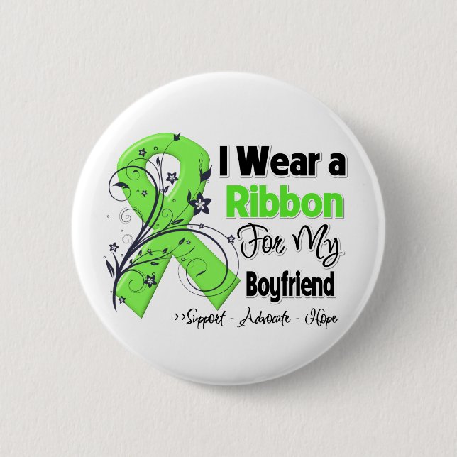 Boyfriend - Lymphoma Ribbon 6 Cm Round Badge (Front)