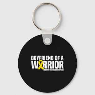 Boyfriend Of A Warrior Endometriosis Awareness Key Ring