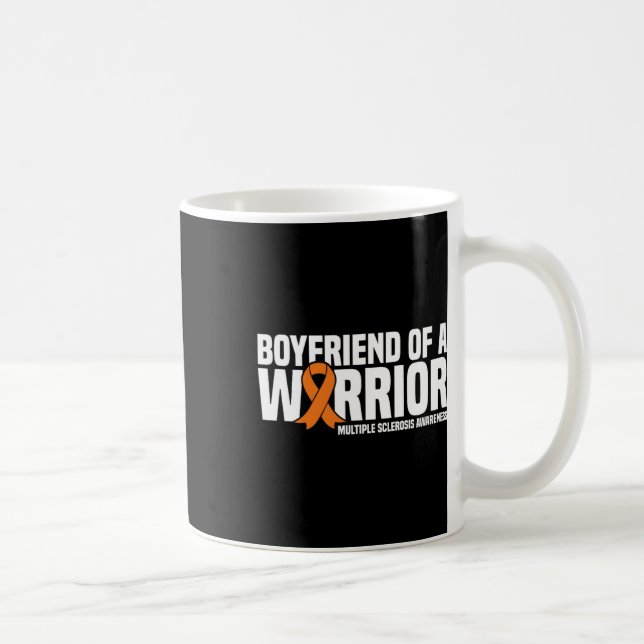 Boyfriend Of A Warrior Ms Multiple Sclerosis Aware Coffee Mug (Right)