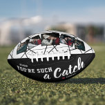 Boyfriend Photo American Football<br><div class="desc">Cute valentine football gift featuring the name of your boyfriend,  the saying "you're such a catch",  a red heart,  and your name. Plus 5 photos for you to customise with your own to make this an extra special valentines/birthday gift.</div>