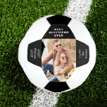 Boyfriend Photo Personalised Black White Football<br><div class="desc">Celebrate the best boyfriend ever who is a soccer fan with this personalised black and white soccer ball. You can easily personalise with a photograph, personalise the expressions "I Love You" (e.g., "Happy Birthday") and "Best Boyfriend Ever." You can also add your name and the year in a handwritten style...</div>
