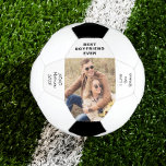 Boyfriend Photo Personalised Football<br><div class="desc">Celebrate the best boyfriend ever who is a soccer fan with this personalised soccer ball. You can easily personalise with a photograph,  personalise the expressions "I Love You" (e.g.,  "Happy Birthday") and "Best Boyfriend Ever." You can also add your name and the year in a handwritten style script.</div>
