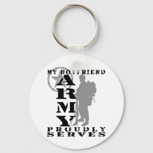 Boyfriend Proudly Serves - ARMY Key Ring