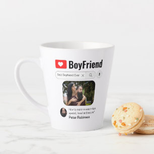 Boyfriend Social Media Latte Mug