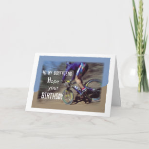 Boyfriend Sports Mountain Bike Birthday Card