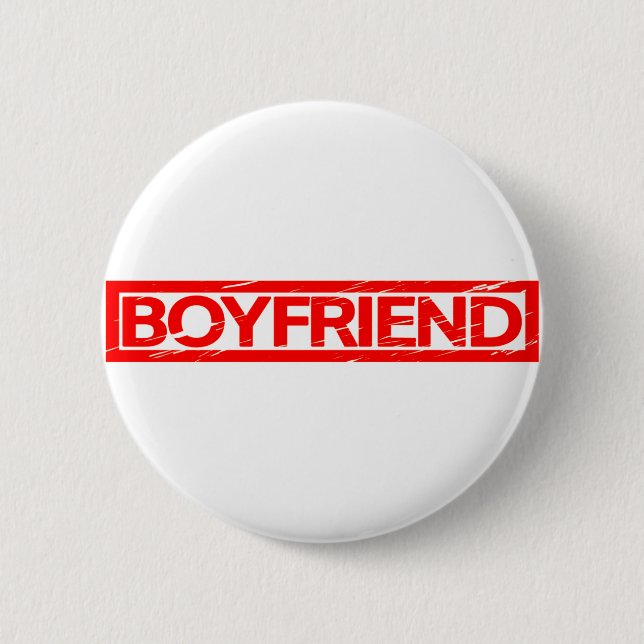 Boyfriend Stamp 6 Cm Round Badge (Front)