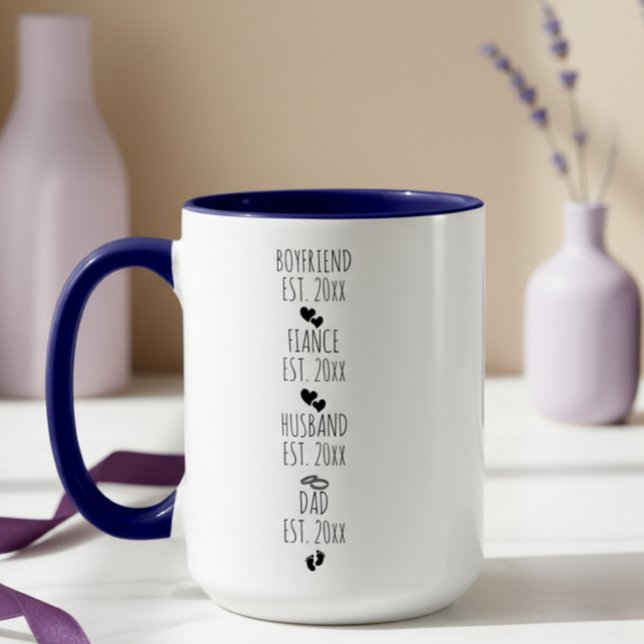 Boyfriend to Dad Milestone Custom Year  Coffee Mug (Creator Uploaded)