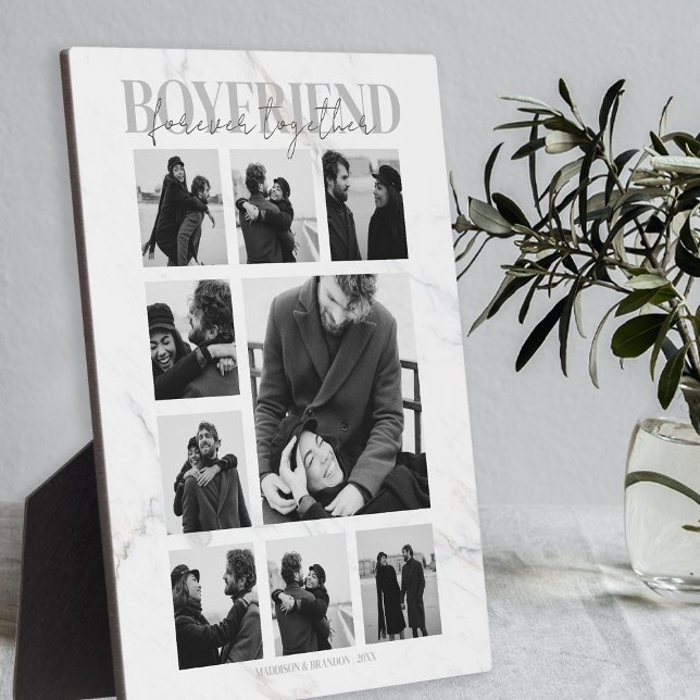 Boyfriend Together Forever Photo Collage Plaque (Creator Uploaded)