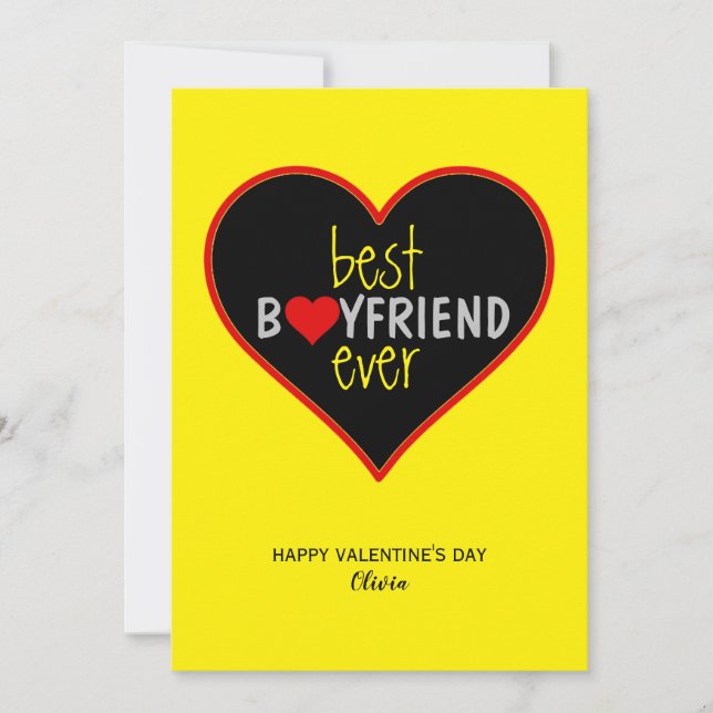 Boyfriend Valentine's Day Holiday Card (Front)