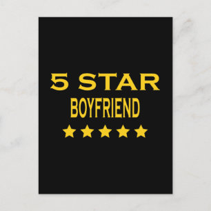 Boyfriends Birthdays Valentines 5 Star Boyfriend Holiday Postcard