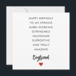 Boyfriend's Poem Birthday Card<br><div class="desc">For more advanced customisation of this design,  simply select the "Customise It" button above!</div>