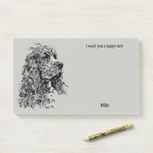 Boykin Spaniel Abstract Art Dog Name Post-it Notes