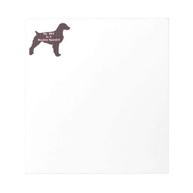 Boykin Spaniel BFF Notepad (Front)