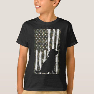 Boykin Spaniel Camouflage American Flag USA Dog T-Shirt