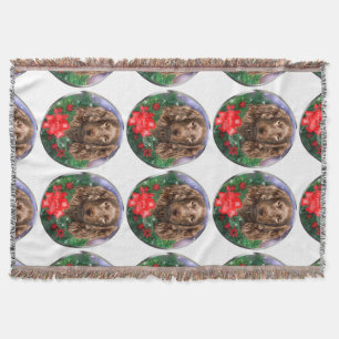 Boykin Spaniel Christmas Throw Blanket