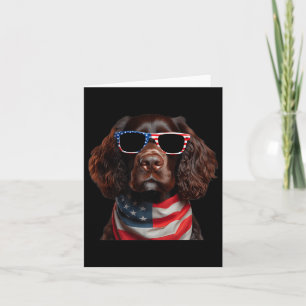 Boykin Spaniel Dog 4th Of July American Independen Card