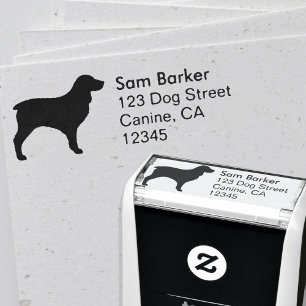 Boykin Spaniel Dog Breed Silhouette Return Address Self-inking Stamp