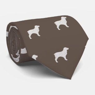 Boykin Spaniel Dog Breed Silhouettes Pattern Tie