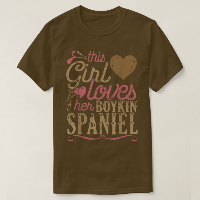 Boykin Spaniel   Dog Lover T Gift Dogs Tee  (Design Front)