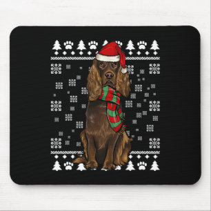 Boykin Spaniel Dog Santa Hat Xmas Ugly Christmas Mouse Mat