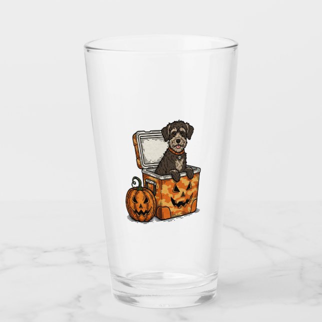 Boykin Spaniel Halloween Glass (Front)
