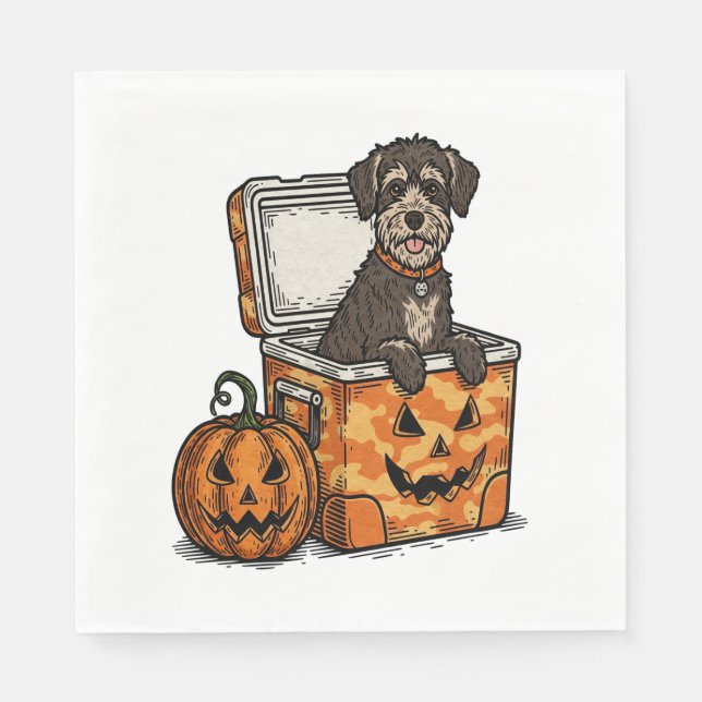 Boykin Spaniel Halloween Napkin (Front)