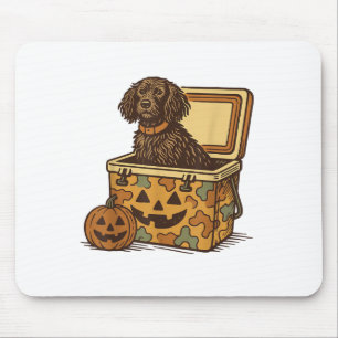 Boykin Spaniel In Camo Cooler Pumpkin Hunting Dog Mouse Mat