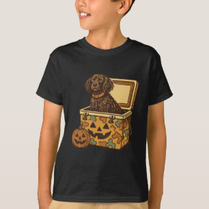 Boykin Spaniel In Camo Cooler Pumpkin Hunting Dog T-Shirt