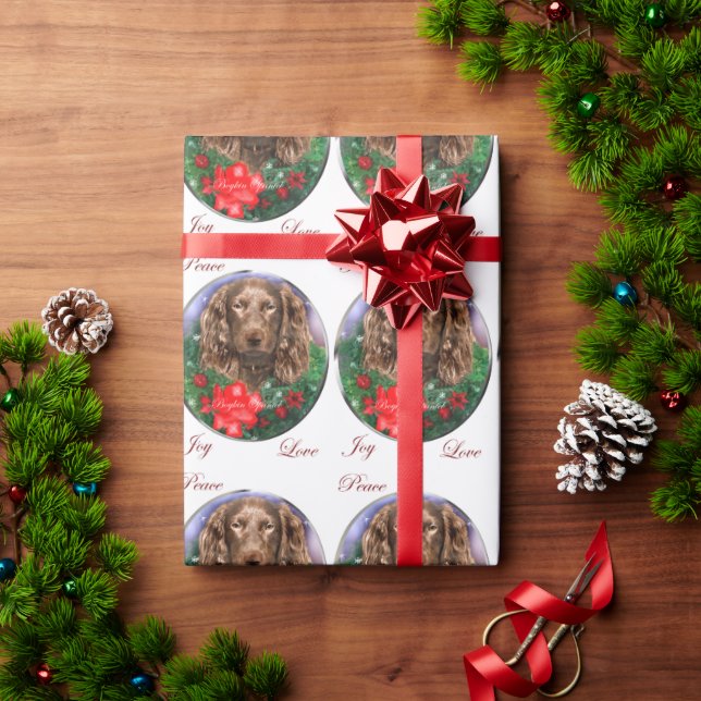 Boykin Spaniel Merry Christmas Wrapping Paper (Holiday Gift)