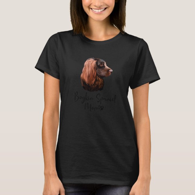 Boykin Spaniel Mum Cute Puppy Dog Owner Boykin Spa T-Shirt (Front)