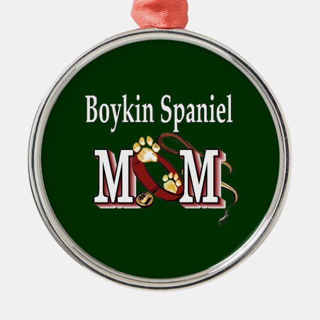 Boykin Spaniel Mum Metal Tree Decoration (Front)
