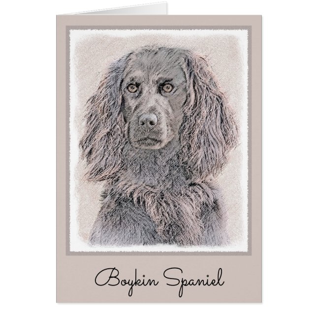 Boykin Spaniel Painting - Cute Original Dog Art (Front)