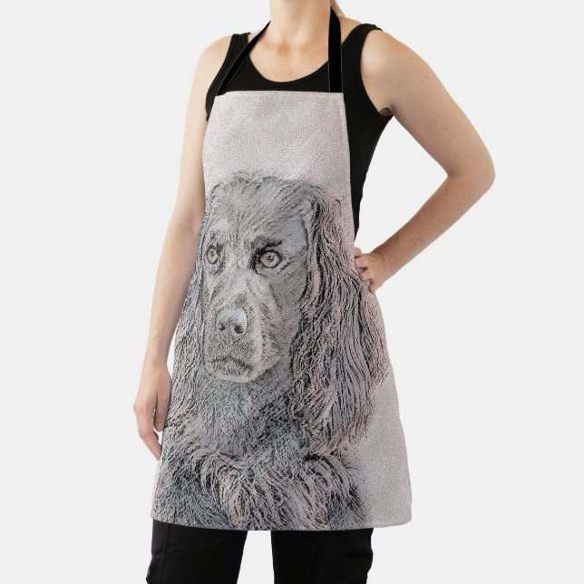 Boykin Spaniel Painting - Cute Original Dog Art Apron (Insitu)