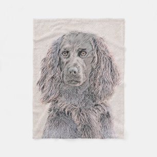 Boykin Spaniel Painting - Cute Original Dog Art Fleece Blanket