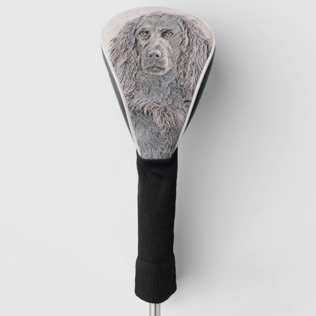 Boykin Spaniel Painting - Cute Original Dog Art Golf Head Cover (Front)
