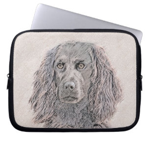 Boykin Spaniel Painting - Cute Original Dog Art Laptop Sleeve