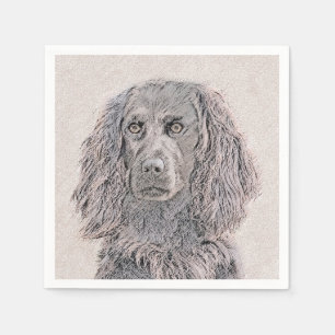 Boykin Spaniel Painting - Cute Original Dog Art Napkin