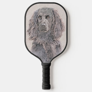 Boykin Spaniel Painting - Cute Original Dog Art Pickleball Paddle