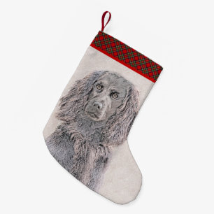 Boykin Spaniel Painting - Cute Original Dog Art Small Christmas Stocking