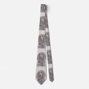Boykin Spaniel Painting - Cute Original Dog Art Tie