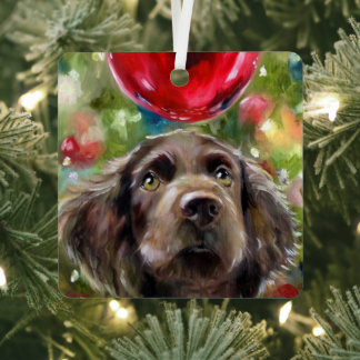 Boykin Spaniel Puppy Ornament Christmas "Wish"