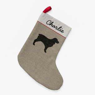 Boykin Spaniel Silhouette Dog Lover's Holiday Xmas Small Christmas Stocking