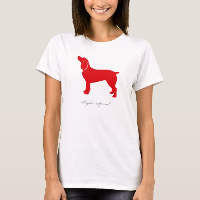 Boykin Spaniel T-shirt (red silhouette) (Front)