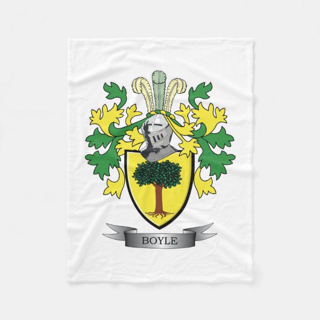 Boyle Coat of Arms Fleece Blanket (Front)