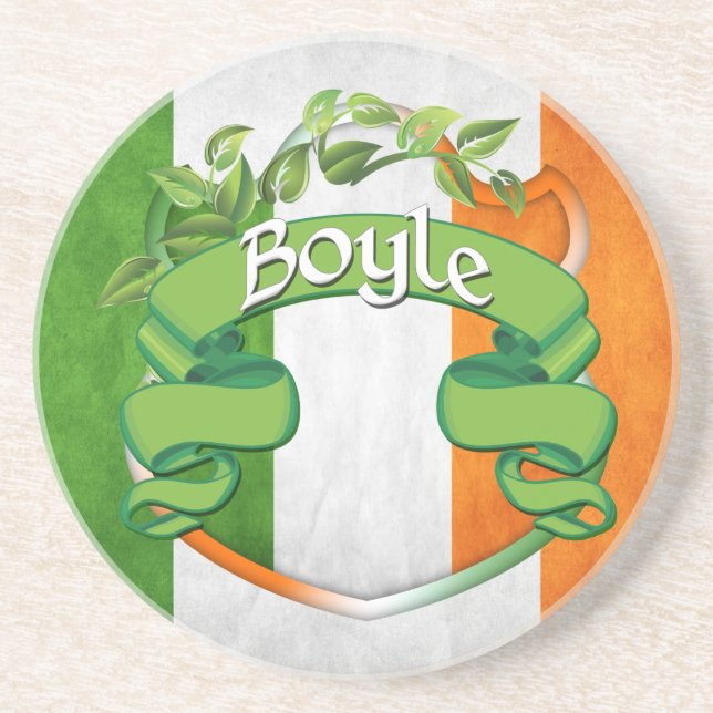 Boyle Irish Shield Coaster (Front)