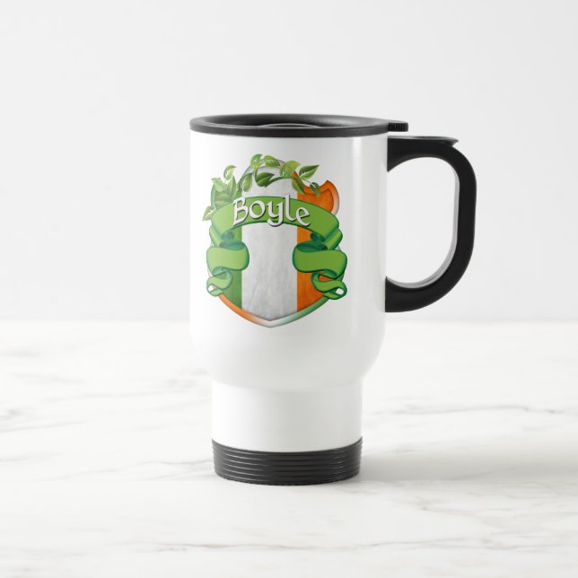Boyle Irish Shield Travel Mug (Right)