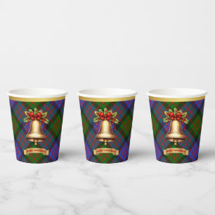 Boyle Personalised Tartan Christmas Paper Cups