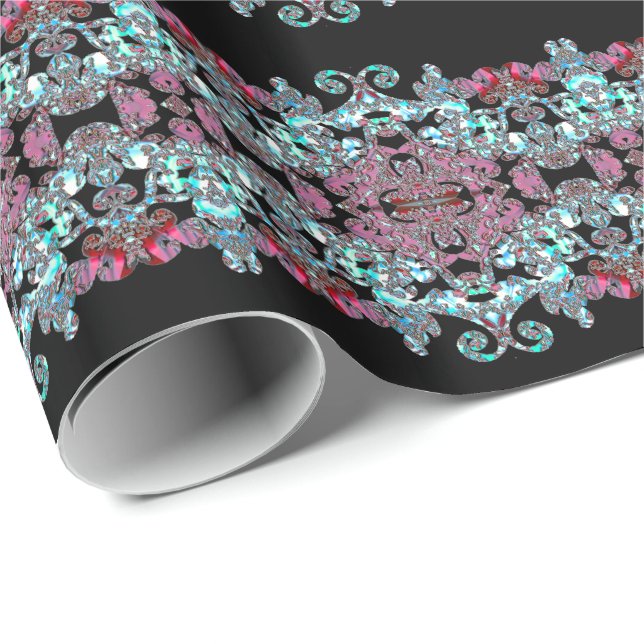 Boylenta Baroque Patterned Striped Beauty Wrapping Paper (Roll Corner)